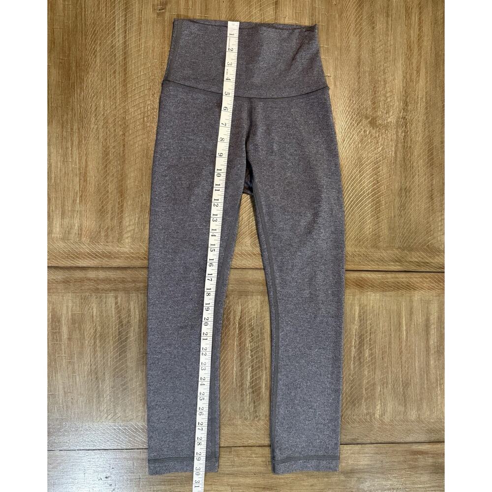 Lululemon Leggings Wunder Under Crop Mid-Rise Luxtreme 21" Heathered Gray Size 2 - Picture 8 of 12